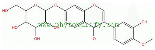 毛蕊异黄酮-7-O-β-D葡萄糖苷,calycosin-7-O-beta-D-glucoside