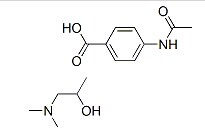 对乙酰氨基苯甲酸复盐,4-acetamidobenzoic acid, compound with 1-(dimethylamino)propan-2-ol (1:1)