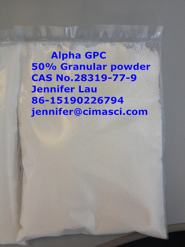 Unique supplier for Alpha GPC 50% Granular powder(Choline Alfoscerate, CAS No.28319-77-9),Alpha GPC, Choline Alfoscerate, Choline alphoscerate, Choline glycerophosphate, Glycerophosphorylcholine, Alfa-GPC, Alpha Glycerol Phosphoryl Choline, Alpha-Glyceryl Phosphoryl Choline, Alpha-Glyceryl Phosphatidylcholine, Alpha-Glycerylphosphorylcholine, GPC, GroPCho, L-A-Glyceryl Phosphorylcholine, L-alpha-glycerylphosphorylcholine