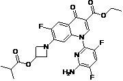 德拉沙星中间体1,3-?Quinolinecarboxylic acid, 1-?(6-?amino-?3,?5-?difluoro-?2-?pyridinyl)?-?6-?fluoro-?1,?4-?dihydro-?7-?[3-?(2-?methyl-?1-?oxopropoxy)?-?1-?azetidinyl]?-?4-?oxo-?, ethyl ester