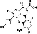 德拉沙星,1-(6-氨基-3,5-二氟-2-吡啶基)-8-氯-6-氟-1,4-二氢-7-(3-羟基-1-氮杂环丁基)-4-氧代-3-喹啉羧酸