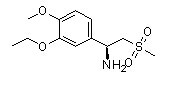 阿普斯特中間體3;(alphaS)-3-乙氧基-4-甲氧基-alpha-[(甲基磺?；?甲基]-苯甲胺,(alphaS)-3-Ethoxy-4-methoxy-alpha-[(methylsulfonyl)methyl]-benzenemethanamine