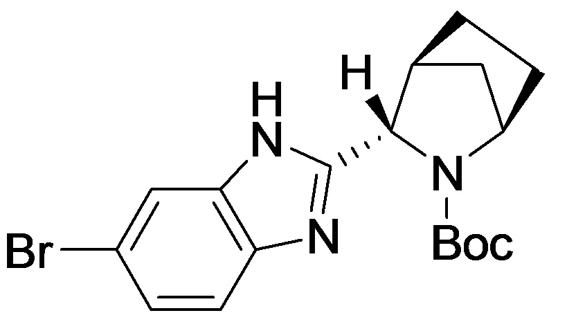 Ledipasvir中间体,（1R,3S,4S）-tert-butyl 3-(6-bromo-1Hbenzo[d]imidazol-2-yl)-2-azabicyclo[2,2,1] heptanes-2-carboxylate