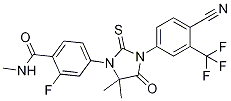 4-[3-[4-氰基-3-(三氟甲基)苯基]-5,5-二甲基-4-氧代-2-硫酮-1-咪唑烷基]-2-氟-N-甲基苯甲酰胺,MDV-3100