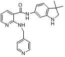 N-(3,3-dimethylindolin-6-yl)-2-(pyridin-4-ylmethylamino)nicotinamide,N-(3,3-dimethylindolin-6-yl)-2-(pyridin-4-ylmethylamino)nicotinamide