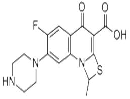 6-氟-7-哌嗪-1-甲基-4-氧代-[1,3]硫氮杂环[3,2-a]喹啉-3-羧酸