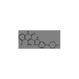4-氨基-5-氟-3-[5-(4-甲基哌嗪-1-基)-1H-苯并咪唑-2-基]喹啉-2(1H)-酮