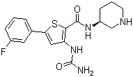 AZD776,5-(3-Fluorophenyl)-3-ureidothiophene-N-[(S)-piperidin-3-yl]-2-carboxamide