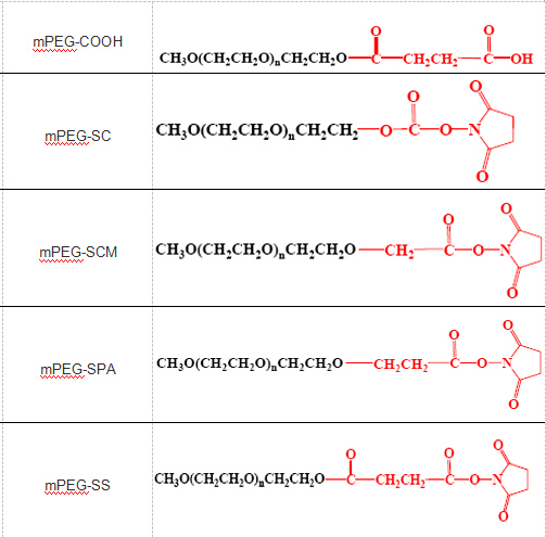 mPEG-SS 单甲氧基聚乙二醇 琥珀酰亚胺琥珀酸酯,mPEG-S