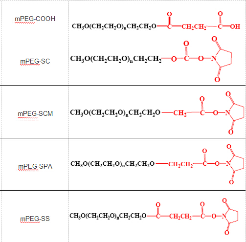 mPEG-SAA(mPEG-SCM) 單甲氧基聚乙二醇 琥珀酰亞胺乙酸酯