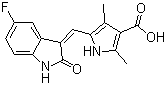 5-((Z)-(5-氟-2-氧代吲哚烷-3-亚基)甲基)-2,4-二甲基-1H-吡咯-3-羧,5-((Z)-(5-fluoro-2-oxoindolin-3-ylidene)methyl)-2,4-dimethyl-1H-pyrrole-3-carboxylic acid