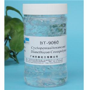 BT-9060有机硅弹性体凝胶 INCI/CTFA:环五聚二甲基硅氧烷和聚二甲基硅氧烷交联聚合物