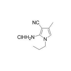 2-氨基-4-甲基-1-丙基-1H-吡咯-3-甲腈（优克那非中间体,盐酸盐）