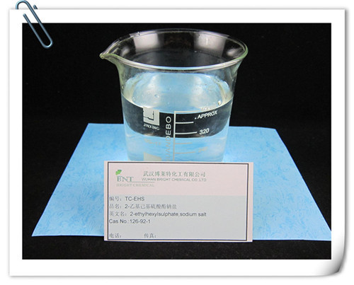 镀镍低泡润湿剂TC-EHS40%；2-乙基已基硫酸酯钠盐,CAS:126-92-1,TC-EHS (2-ethylhexylsulphate,sodium salt)