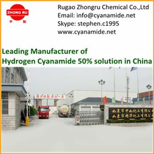 Leading Manufacturer and Exporter of Hydrogen Cyanamide 50% solution (Dormex 520g/L, L500,  CAS: 420-04-2) in China-Rugao zhongru Chemical Co.,Ltd