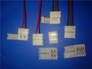 15cm 1butt 2pin 8mm Solderless LED Strip Connectors With Red And Black Wires