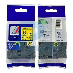 TZ2-611 6mm Black On Yellow