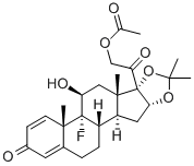 醋酸曲安奈德 3870-07-3,9-fluoro-11β,21-dihydroxy-16α,17-(isopropylidenedioxy)pregna-1,4-diene-3,20-dione 21-acetate；21-(Acetyloxy) Triamcinolone Acetonide