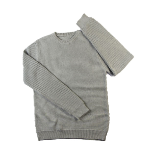 2016 Spring classic crewneck horizontal rib pullover grey heather everyday sweater,2016 Spring classic crewneck horizontal rib pullover grey heather everyday sweater