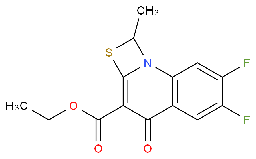 普卢利沙星中间体（PL-9）,Ethyl 6,7-difluoro-1-methyl-4-oxo-4H-[1,3]thiazeto[3,2-a]quinoline-3-carboxylate