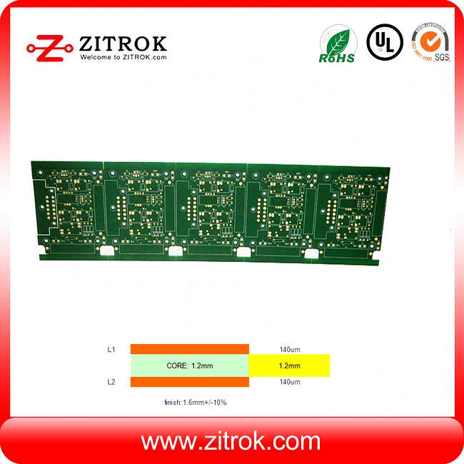 Heavy copper with 140um thickness High TG170 Immersion gold double-sided board,Heavy copper with 140um thickness High TG170 Immersion gold double-sided board