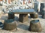 Garden Stone Table And Bench