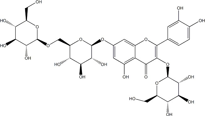 槲皮素-3-O-β-D-葡萄糖-7-O-β-D-龙胆双糖苷,Quercetin-3-O-b-D-glucose-7-O-b-D-gentiobiosiden