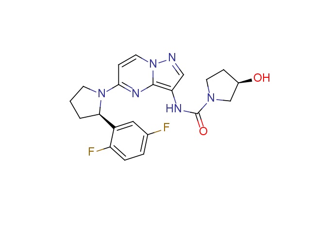LOXO-101,3-Hydroxy-pyrrolidine-1-carboxylic acid  {5-[2-(2,5-difluoro-phenyl)-pyrrolidin-1-yl]-pyrazolo  [1,5-a]pyrimidin-3-yl}-amide