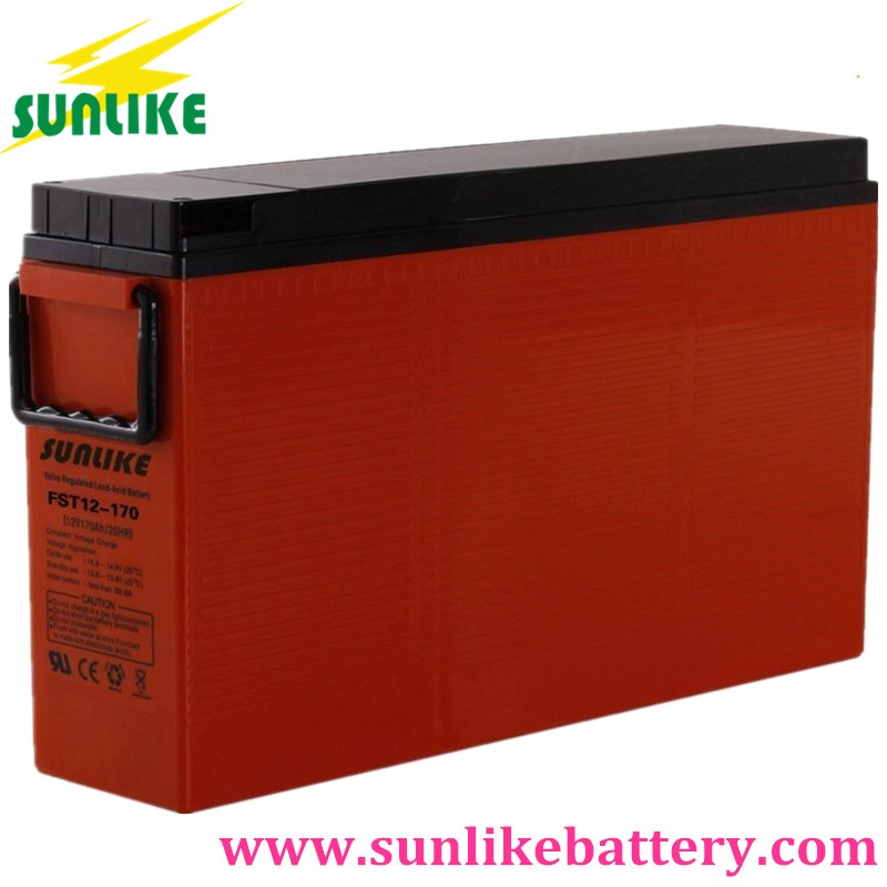 Solar Telecom Front Access Terminal Battery 12V175ah for UPS,Front Terminal Telecom Battery FST12-175