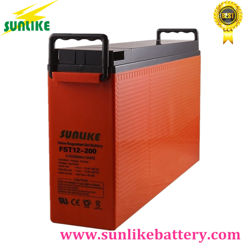 Communication/Telecom/Front Terminal Batteries 12V200ah for Telecom,Front Terminal Telecom Battery FST12-200