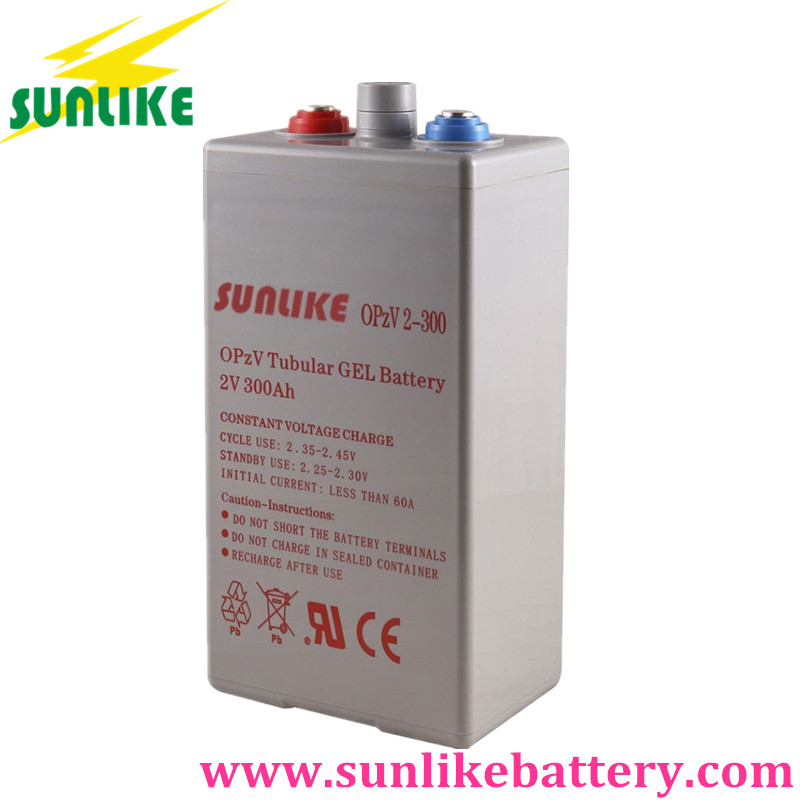 Long Life 2V300ah Deep Cycle Opzv Gel Battery for Solar,OPzV Tubular Gel Battery OPzV2-300