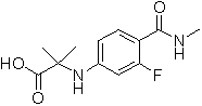 N-[3-氟-4-[(甲基氨基)羰基]苯基]-2-甲基丙氨酸,N-[3-Fluoro-4-[(methylamino)carbonyl]phenyl]-2-methylalanine 1289942-66-0