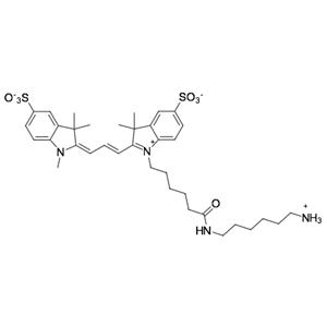 Sulfo-Cyanine3 amine，Sulfo-Cy3 NH2，氨基活性染料