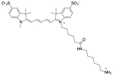 Sulfo-Cyanine5 amine，Sulfo-Cy5 NH2，氨基活性染料,Sulfo-Cyanine5 amine，Sulfo-Cy5 NH2