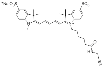 Sulfo-Cyanine5 alkyne，Sulfo-Cy5 alkyne,Sulfo-Cyanine5 alkyne，Sulfo-Cy5 alkyne