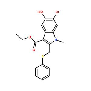 6-溴-5-羟基-1-甲基-2-(苯基硫甲基)吲哚-3-甲酸乙酯|131707-24-9