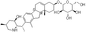 藜芦托素;藜芦新碱;藜芦碱甙,Veratrosine;3-O-beta-D-Glucopyranosylveratramine; Veratramine 3-O-glucoside; Veratramine 3-glucoside