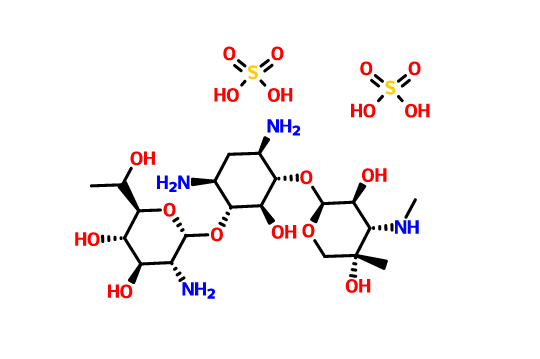 G-418硫酸盐,2-[4,6-diamino-3-[3-amino-4,5-dihydroxy-6-(1-hydroxyethyl)oxan-2-yl]oxy-2-hydroxycyclohexyl]oxy-5-methyl-4-(methylamino)oxane-3,5-diol,sulfuric acid