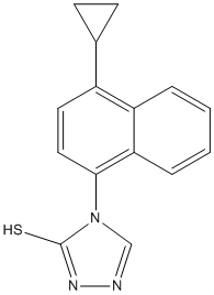 LESINURAD中间体,4-(4-cyclopropylnaphthalen-1-yl)-1H-1,2,4-triazole-5(4H)-thione