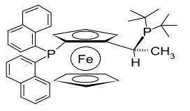 (2R)-1-[(1R)-1-[双(1,1-二甲基乙基)膦]乙基]-2-(二-1-萘基膦)二茂铁(符合 CAS 标准),(R)-1-{(S)-2-[DI(1-NAPHTHYL)PHOSPHINO]FERROCENYL}ETHYLDI-TERT.-BUTYLPHOSPHINE
