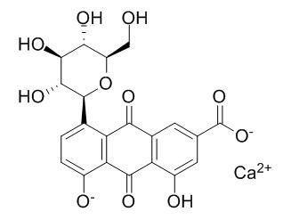 大黄酸-8-葡萄糖苷钙盐,Rhein-8-O-β-D-glucopyranoside(Rhein-8-glucoside calcium )