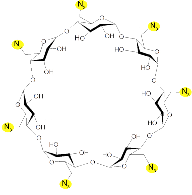 Heptakis-(6-azido-6-deoxy)-β-cyclodextrin,Heptakis-(6-azido-6-deoxy)-beta-cyclodextrin