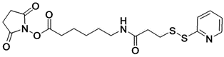 LC-SPDP，LC-SPDP Crosslinke,Succinimidyl-6-(3-[2-pyridyldithiol-propionamido) hexanoate