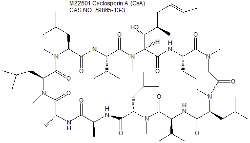 Cyclosporin A (CsA) 环孢霉素A/免疫抑制剂/钙调磷酸酶抑制剂（Calcineurin/PP2B Inhibitor）,Cyclosporin A (CsA) 环孢霉素A/免疫抑制剂/钙调磷酸酶抑制剂（Calcineurin/PP2B Inhibitor）