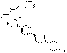 泊沙康唑-2 (泊沙康唑侧链), POB,2-[(1S,2S)-1-Ethyl-2-benzyloxypropyl]-2,4-dihydro-4-[4-[4-(4-hydroxyphenyl)-1-piperazinyl]phenyl]-3H-1,2,4-triazol-3-one