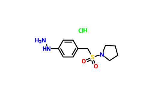 4-(1-吡咯烷基磺酰基甲基)苯肼鹽酸鹽,[4-(pyrrolidin-1-ylsulfonylmethyl)phenyl]hydrazine,hydrochloride