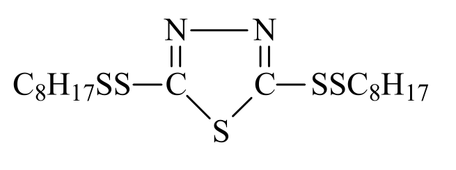 2,5-双(辛基二硫代)-1,3,4-噻二唑 工业用润滑油脂无灰液体金属减活抗氧和抗磨添加剂,2,5-Bis(octyldithio)-1,3,4-thiadiazole