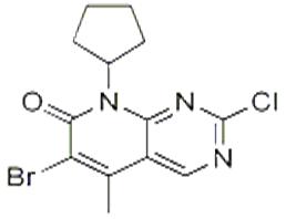 6-溴-2-氯-8-环戊基-5-甲基吡啶并[2,3-d]嘧啶-7(8H)-,6-Bromo-2-chloro-8-cyclopentyl-5-methylpyrido[2,3-d]pyrimidin-7(8H)-one