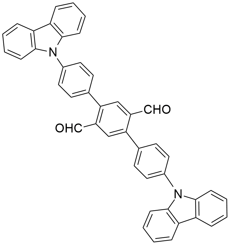 OC1061, 4,4''-Di(9H-carbazol-9-yl)-[1,1':4',1''-terphenyl]-2',5'-dicarbaldehyde,OC1061, 4,4''-Di(9H-carbazol-9-yl)-[1,1':4',1''-terphenyl]-2',5'-dicarbaldehyde