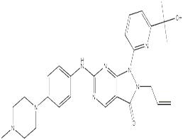 2-烯丙基-1-(6-(2-羟基丙-2-基)吡啶-2-基)-6-(4-(4-甲基哌嗪-1-基)苯基氨基)-1H-吡唑并[3,4-D]嘧啶-3(2H)-酮